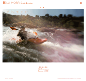 elli morris stills & motion website designed by shelli